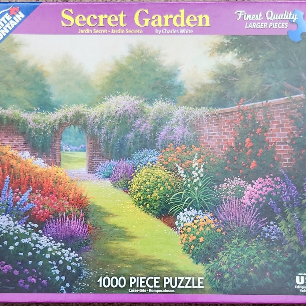 White Mountain Secret Garden Jigsaw Puzzle, 1000 pcs